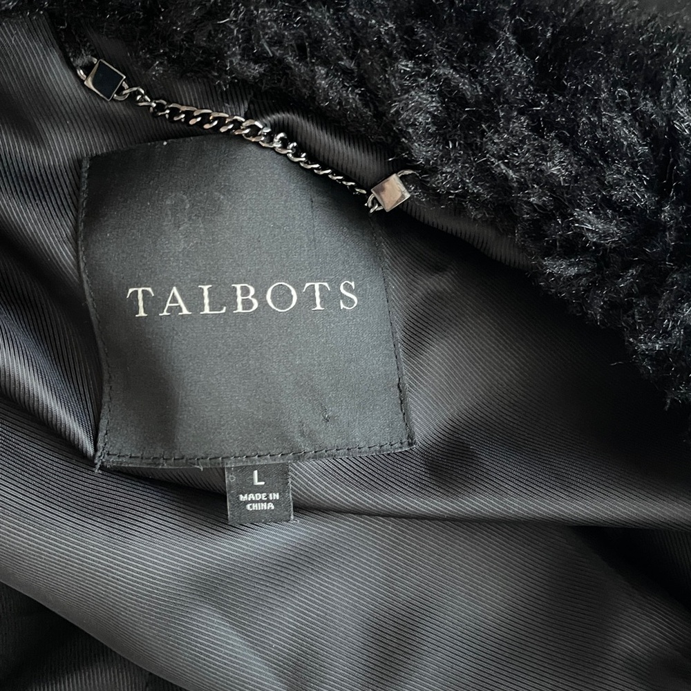 Talbots Black Faux Fur Jacket - Picture 6 of 8